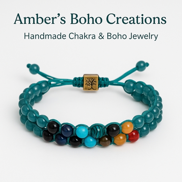 Handmade Boho Gemstone Bracelet โ Balance & Energy Healing Jewelry---๐ - Picture 2 of 5